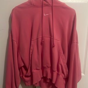 Oversized crop pink Nike hoodie